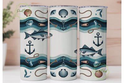 Coastal Vibes 20oz Tumbler Wrap Sublimation PixelChick 