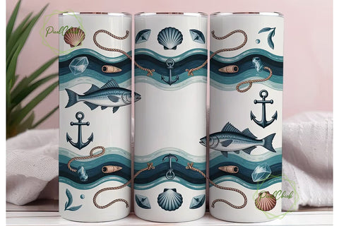 Coastal Vibes 20oz Tumbler Wrap Sublimation PixelChick 