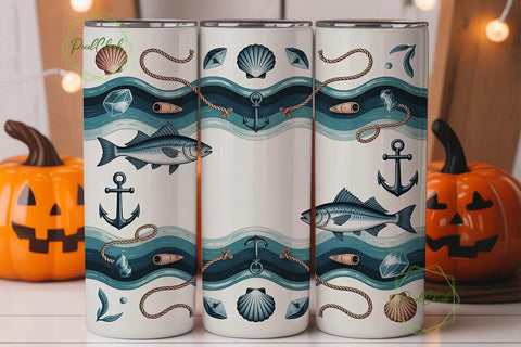 Coastal Vibes 20oz Tumbler Wrap Sublimation PixelChick 