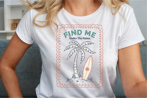 Coastal Vibes Summer Hand Drawn PNG Sublimation Rupkotha 