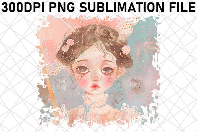 Coastal Watercolor Lady PNG Design - Sublimation Sublimation afrosvg 