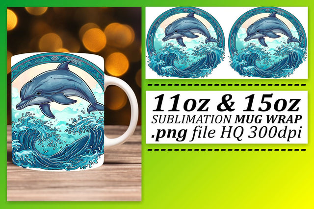 Coastal Watercolor Ocean Fish Sublimation Wrap, Vibrant Sea Life Mug Art Sublimation afrosvg 