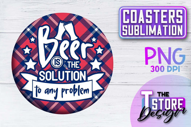 Coaster Sublimation | Drink Quotes | Funny Design | PNG File Sublimation The T Store Design 