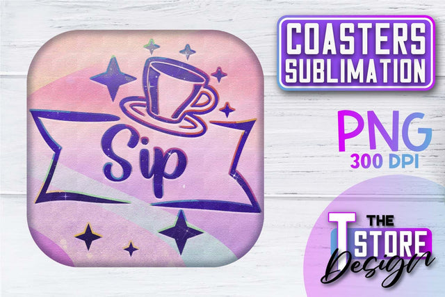 Coaster Sublimation | Drink Quotes | Funny Design | PNG File Sublimation The T Store Design 