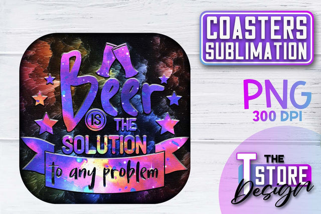 Coaster Sublimation | Drink Quotes | Funny Design | PNG File Sublimation The T Store Design 
