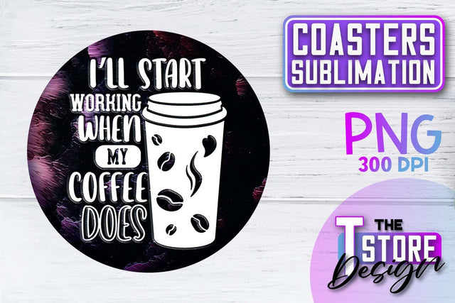 Coaster Sublimation | Drink Quotes | Funny Design | PNG File Sublimation The T Store Design 