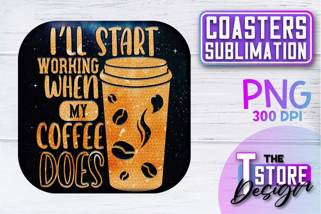 Coaster Sublimation | Drink Quotes | Funny Design | PNG File Sublimation The T Store Design 
