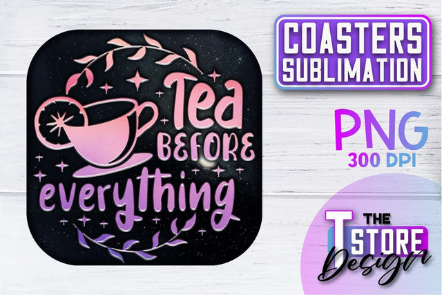 Coaster Sublimation | Drink Quotes | Funny Design | PNG File Sublimation The T Store Design 