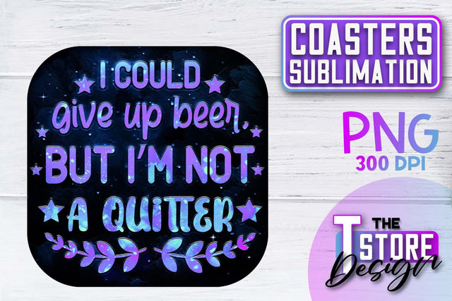 Coaster Sublimation | Drink Quotes | Funny Design | PNG File Sublimation The T Store Design 