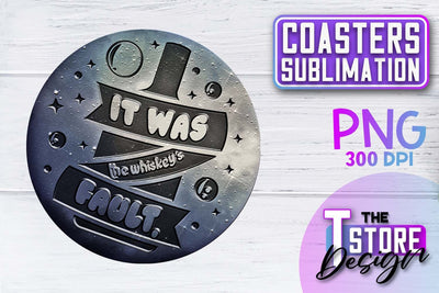 Coaster Sublimation | Drink Quotes | Funny Design | PNG File Sublimation The T Store Design 