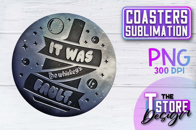 Coaster Sublimation | Drink Quotes | Funny Design | PNG File Sublimation The T Store Design 