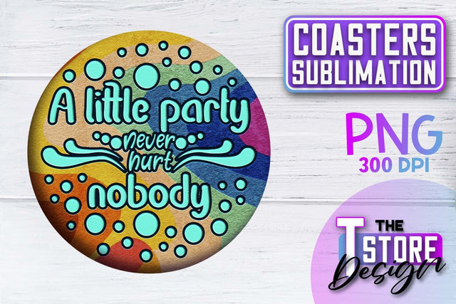 Coaster Sublimation | Drink Quotes | Funny Design | PNG File Sublimation The T Store Design 