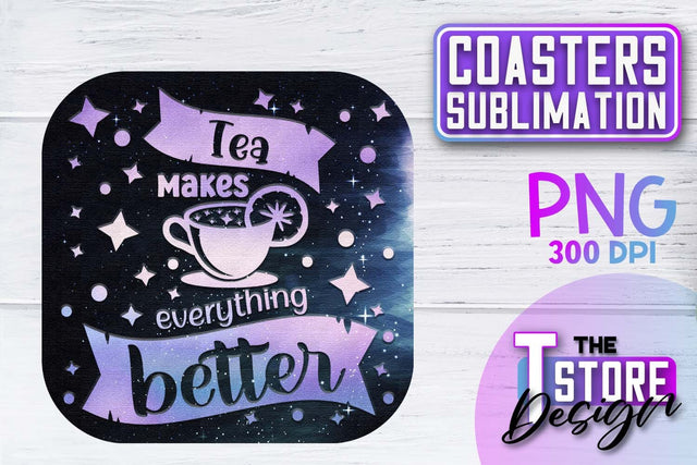 Coaster Sublimation | Drink Quotes | Funny Design | PNG File Sublimation The T Store Design 