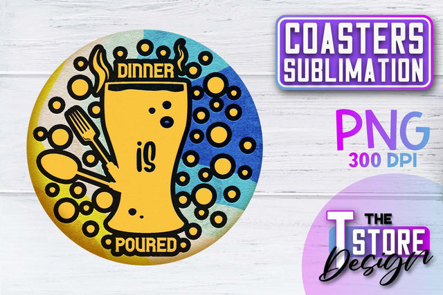 Coaster Sublimation | Drink Quotes | Funny Design | PNG File Sublimation The T Store Design 