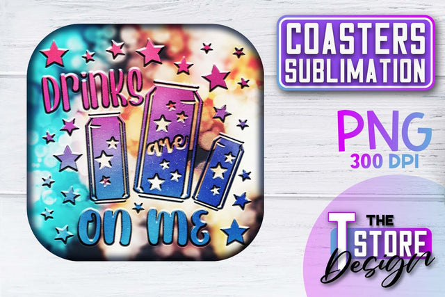 Coaster Sublimation | Drink Quotes | Funny Design | PNG File Sublimation The T Store Design 