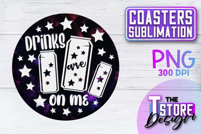 Coaster Sublimation | Drink Quotes | Funny Design | PNG File Sublimation The T Store Design 
