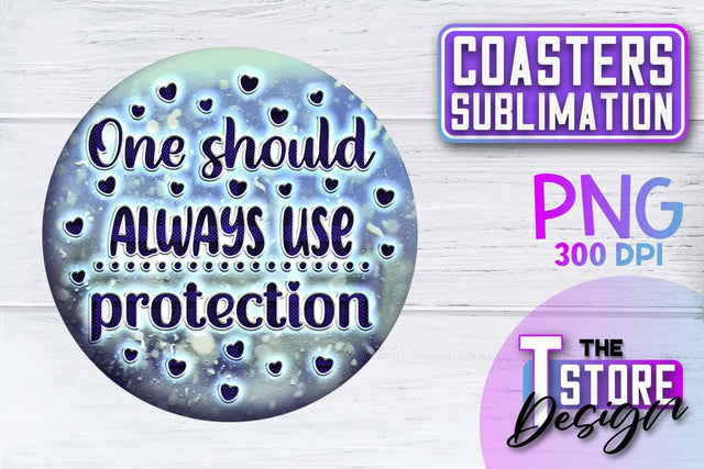 Coaster Sublimation | Drink Quotes | Funny Design | PNG File Sublimation The T Store Design 