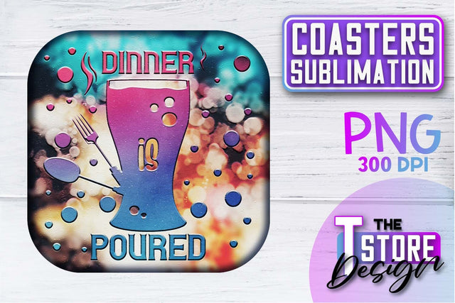 Coaster Sublimation | Drink Quotes | Funny Design | PNG File Sublimation The T Store Design 