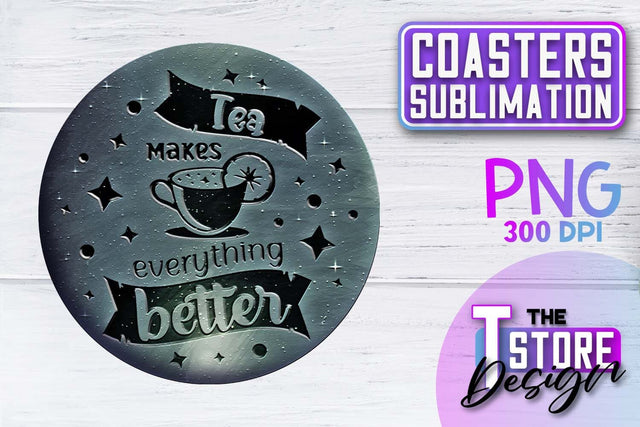 Coaster Sublimation | Drink Quotes | Funny Design | PNG File Sublimation The T Store Design 