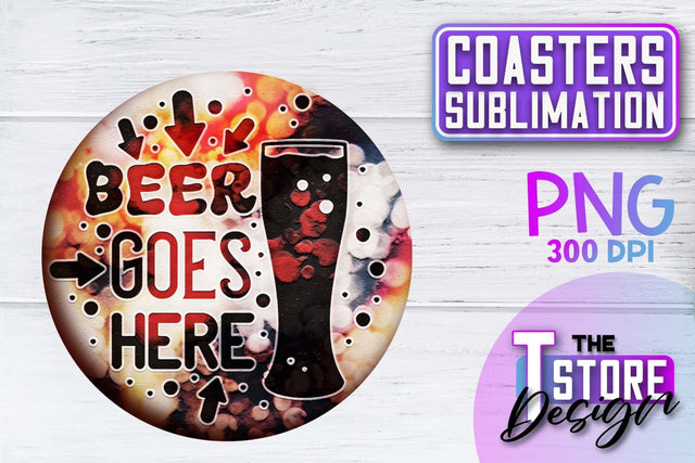 Coaster Sublimation | Drink Quotes | Funny Design | PNG File Sublimation The T Store Design 