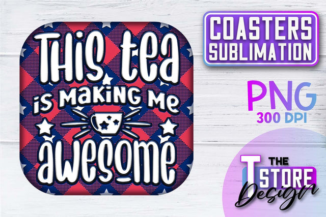 Coaster Sublimation | Drink Quotes | Funny Design | PNG File Sublimation The T Store Design 