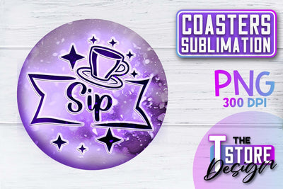 Coaster Sublimation | Drink Quotes | Funny Design | PNG File Sublimation The T Store Design 