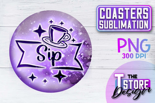 Coaster Sublimation | Drink Quotes | Funny Design | PNG File Sublimation The T Store Design 