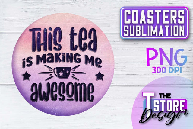 Coaster Sublimation | Drink Quotes | Funny Design | PNG File Sublimation The T Store Design 