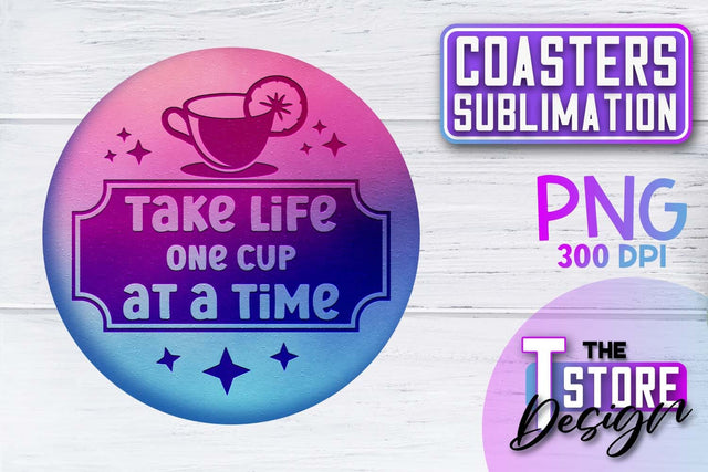 Coaster Sublimation | Drink Quotes | Funny Design | PNG File Sublimation The T Store Design 
