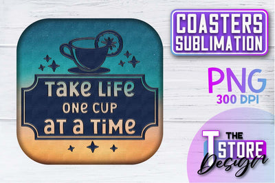 Coaster Sublimation | Drink Quotes | Funny Design | PNG File Sublimation The T Store Design 