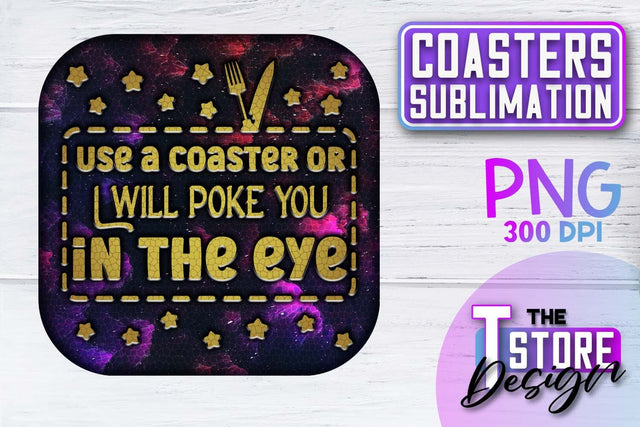 Coaster Sublimation | Drink Quotes | Funny Design | PNG File Sublimation The T Store Design 