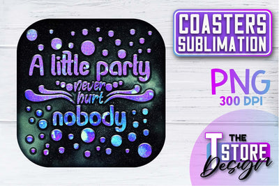 Coaster Sublimation | Drink Quotes | Funny Design | PNG File Sublimation The T Store Design 