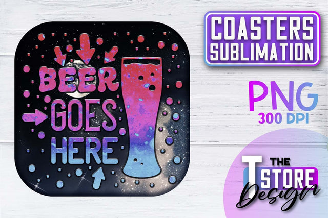 Coaster Sublimation | Drink Quotes | Funny Design | PNG File Sublimation The T Store Design 