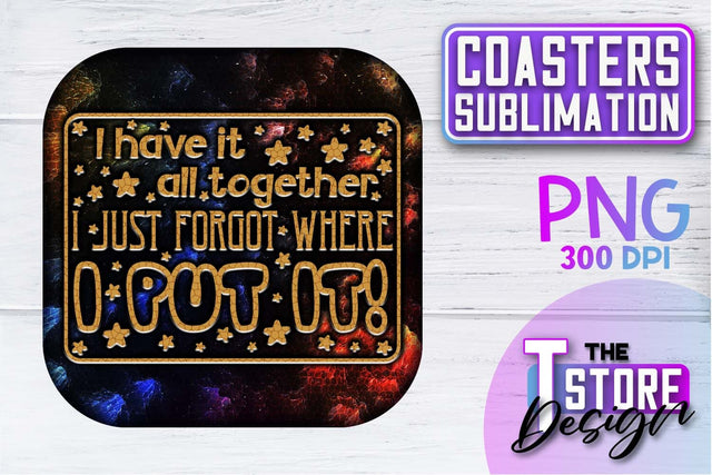 Coaster Sublimation | Drink Quotes | Funny Design | PNG File Sublimation The T Store Design 