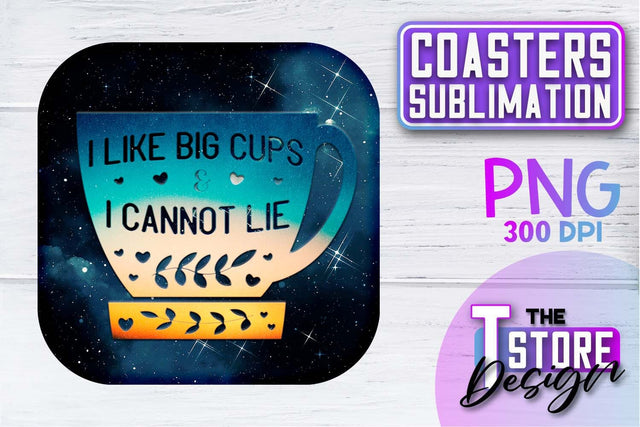 Coaster Sublimation | Drink Quotes | Funny Design | PNG File Sublimation The T Store Design 