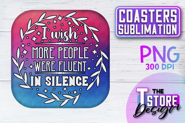 Coaster Sublimation | Drink Quotes | Funny Design | PNG File Sublimation The T Store Design 