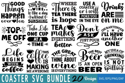 Coaster SVG Bundle SVG Angelina750 