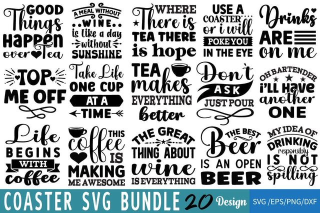 Coaster SVG Bundle SVG Angelina750 
