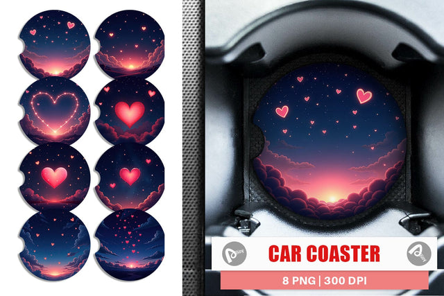 Coaster Valentine Night Sublimation artnoy 