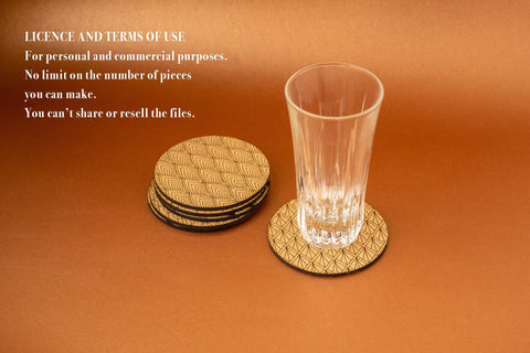 Coasters Deco Circles Digital Vector Files for Laser Cutter - 6 Variations SVG MaramadeLaser 