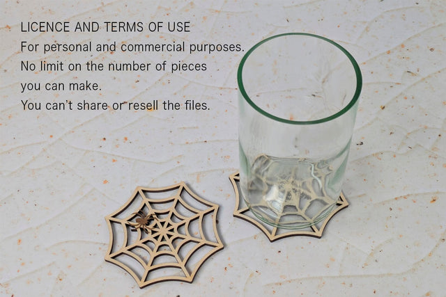 Coasters Halloween Vector File for Laser Cutter. SVG MaramadeLaser 