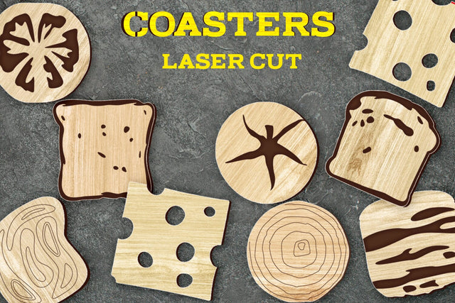 Coasters set laser cut, Drink coaster laser engrave, Fathers day gift SVG AnastasiyaArtDesign 