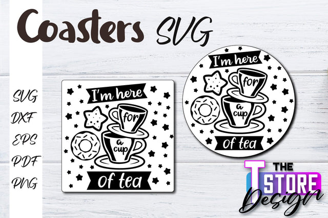 Coasters SVG Design | Kitchen Coasters Design | Coffee Quotes SVG The T Store Design 