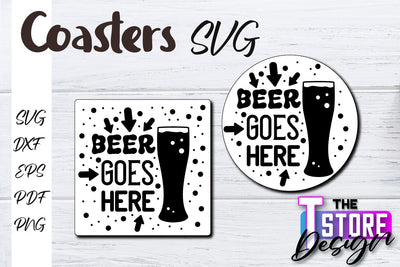 Coasters SVG Design | Kitchen Coasters Design | Coffee Quotes SVG The T Store Design 