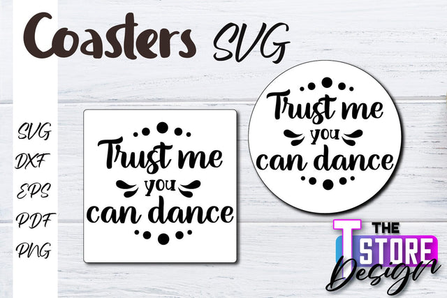 Coasters SVG Design | Kitchen Coasters Design | Coffee Quotes SVG The T Store Design 