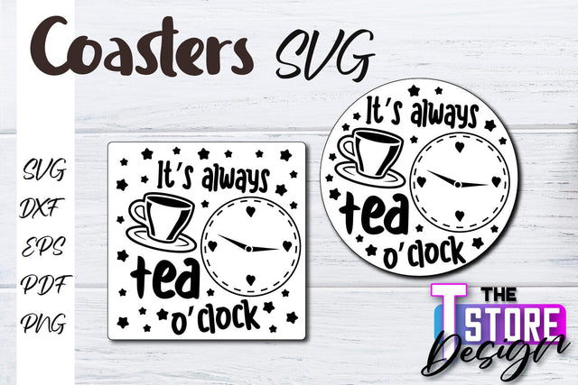 Coasters SVG Design | Kitchen Coasters Design | Coffee Quotes SVG The T Store Design 