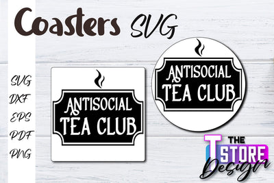 Coasters SVG Design | Kitchen Coasters Design | Coffee Quotes SVG The T Store Design 