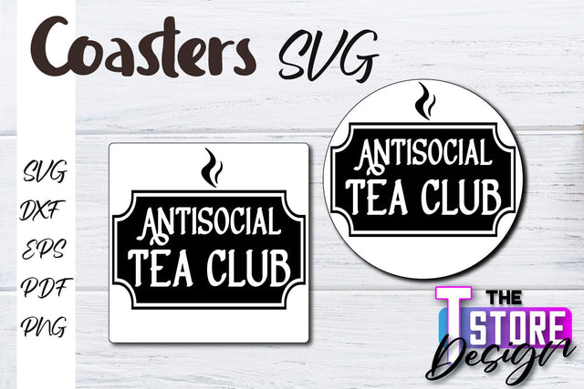 Coasters SVG Design | Kitchen Coasters Design | Coffee Quotes SVG The T Store Design 