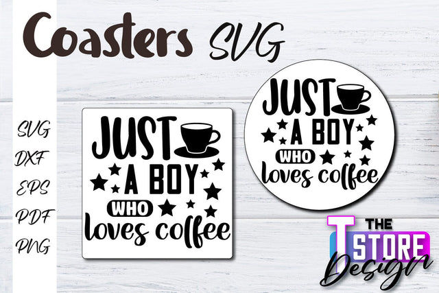 Coasters SVG Design | Kitchen Coasters Design | Coffee Quotes SVG The T Store Design 