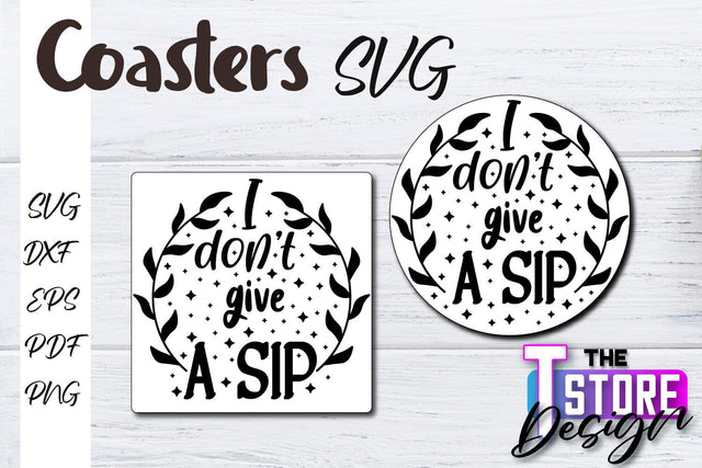 Coasters SVG Design | Kitchen Coasters Design | Coffee Quotes SVG The T Store Design 